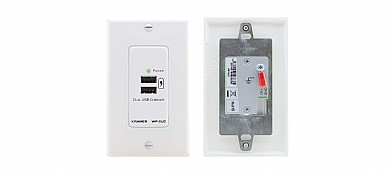 שקע פעיל Kramer WP-2UC יציאה USB-A*2 שקע פעיל Kramer WP-2UC יציאה USB-A*2