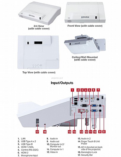Maxell MC-TW3506 Projector WXGA Conference Room Projector