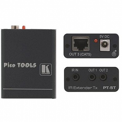 מפצל תמונה Kramer PT-5R/T עם כניסת IR ו-CAT 5 ו-5 יציאות IR Emitters ויציאת (CAT 5 (TP. מפצל תמונה Kramer PT-5R/T עם כניסת IR ו-CAT 5 ו-5 יציאות IR Emitters ויציאת (CAT 5 (TP.