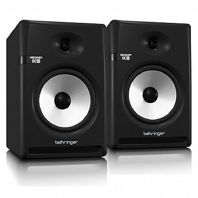 זוג מוניטורים אולפניים מוגברים Behringer Nekkst K8 8" 300W זוג מוניטורים אולפניים מוגברים Behringer Nekkst K8 8" 300W