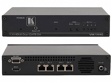 מפצל תמונה Kramer VM-1H4C עם כניסת HDMI ,IR ו-RS-232 ו-4 יציאות DGKat. מפצל תמונה Kramer VM-1H4C עם כניסת HDMI ,IR ו-RS-232 ו-4 יציאות DGKat.