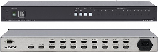 ���� ����� Kramer VM-216H �� 2 ������ HDMI �-16 ������ HDMI.