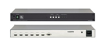 מפצל תמונה Kramer VM-24H עם 2 כניסות HDMI ו-4 יציאות HDMI. מפצל תמונה Kramer VM-24H עם 2 כניסות HDMI ו-4 יציאות HDMI.