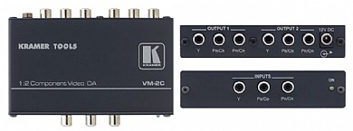 מפצל תמונה Kramer VM-2C עם כניסת YUV/HD ו-2 יציאות YUV/HD. מפצל תמונה Kramer VM-2C עם כניסת YUV/HD ו-2 יציאות YUV/HD.