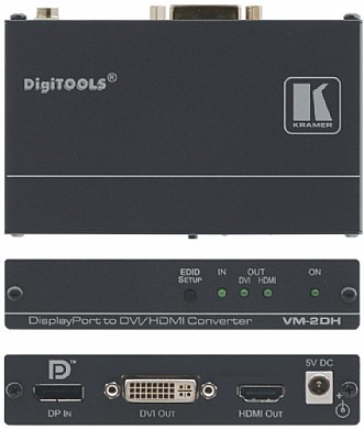 ���� ����� Kramer VM-2DH �� ����� DP ��� ������� DVI �-HDMI ������.