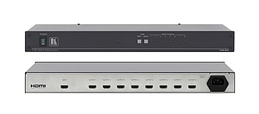 מפצל תמונה Kramer VM-8H עם כניסת HDMI אחת ל-8 יציאות HDMI. מפצל תמונה Kramer VM-8H עם כניסת HDMI אחת ל-8 יציאות HDMI.