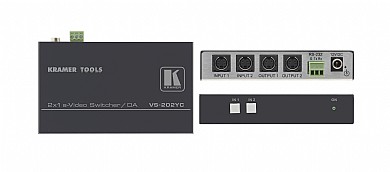 קופסת מיתוג (בורר) Kramer VS-202YC-ממתג (בורר) בעל 2 כניסות Y/C ויציאת 1:2 Y/C . קופסת מיתוג (בורר) Kramer VS-202YC-ממתג (בורר) בעל 2 כניסות Y/C ויציאת 1:2 Y/C .