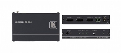 קופסת מיתוג (בורר) Kramer VS-21DP-IR -ממתג (בורר) בעל 2 כניסות DP ליציאת DP אחת. קופסת מיתוג (בורר) Kramer VS-21DP-IR -ממתג (בורר) בעל 2 כניסות DP ליציאת DP אחת.