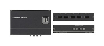 קופסת מיתוג (בורר) Kramer VS-41USB -ממתג (בורר) מארבע כניסות USB-A לכניסת USB-A אחת. קופסת מיתוג (בורר) Kramer VS-41USB -ממתג (בורר) מארבע כניסות USB-A לכניסת USB-A אחת.